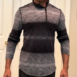 Lululemon men top, M size, gray color.